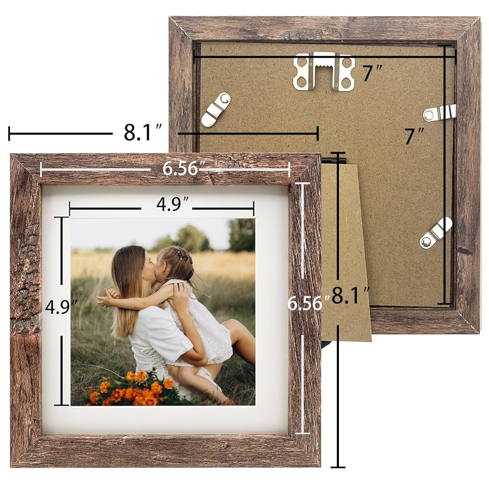 Amazon.com - LEKAIYA 7x7 Picture Frames Set of 2, Square